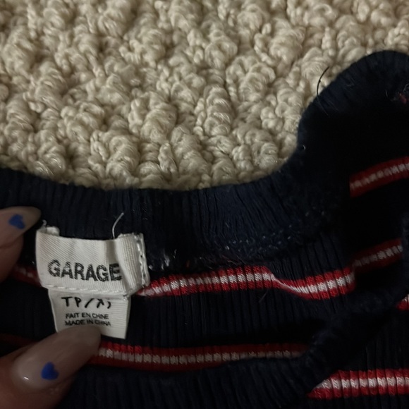 Garage xs stripped crop top. - Picture 3 of 3